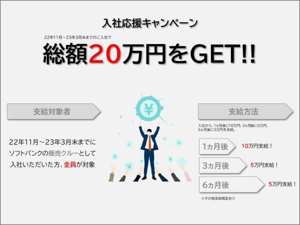 ソフトバンク株式会社/【U-25の方必見！】携帯販売スタッフ/HC