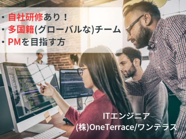 株式会社One Terrace/【東京】システムエンジニア(SE) | グローバルチーム | PMを目指したい方 |自社研修|正社員